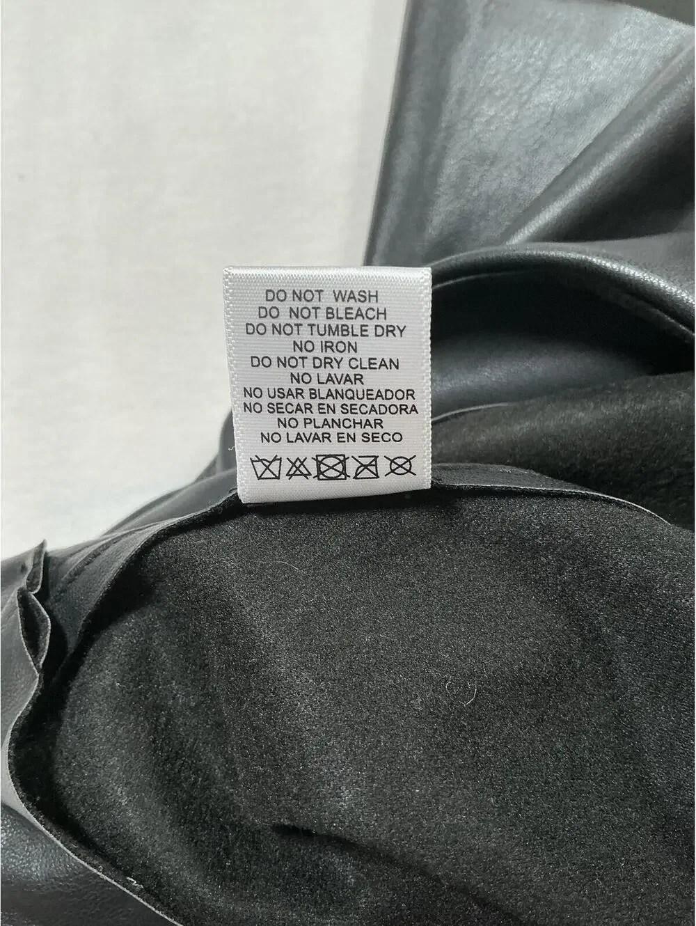 Love Tree Black Faux Leather Wrap Skort Shorts Size L - Picture 5 of 6
